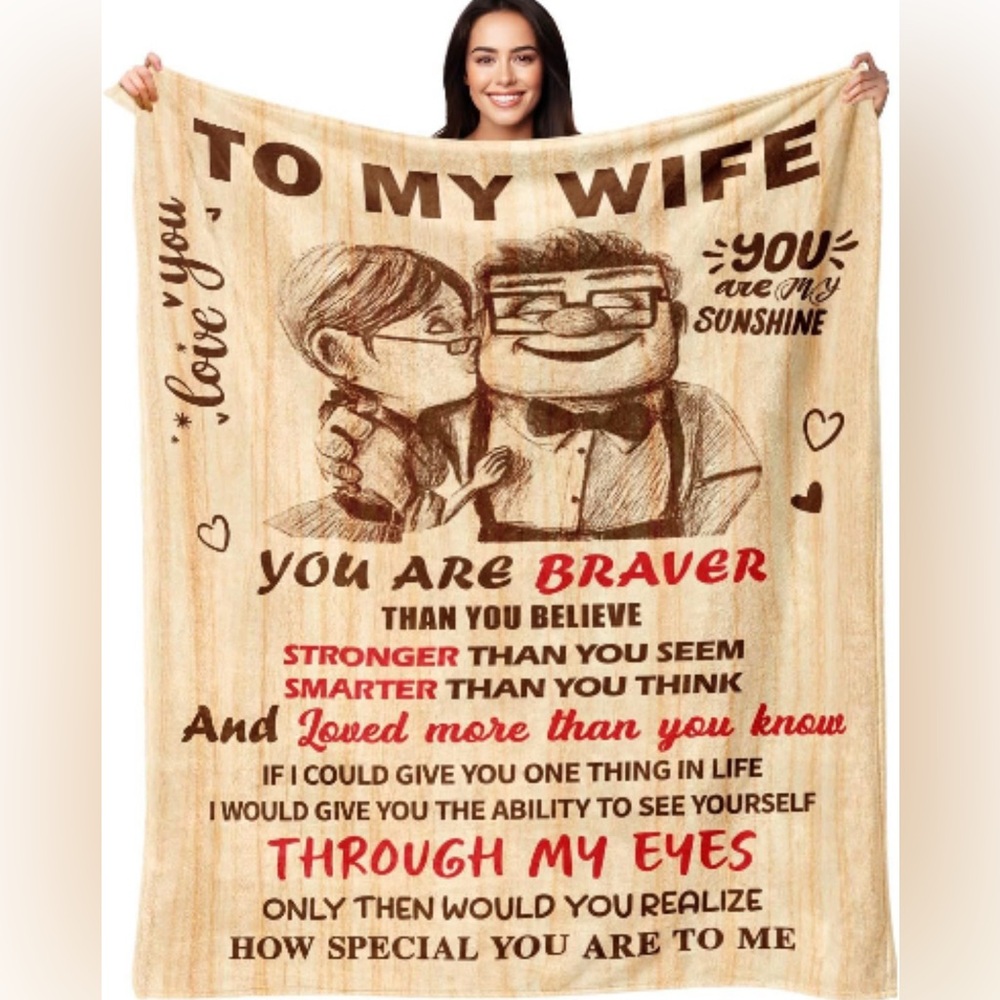 NWT Amazon - To My Wife Blanket 50"x60"